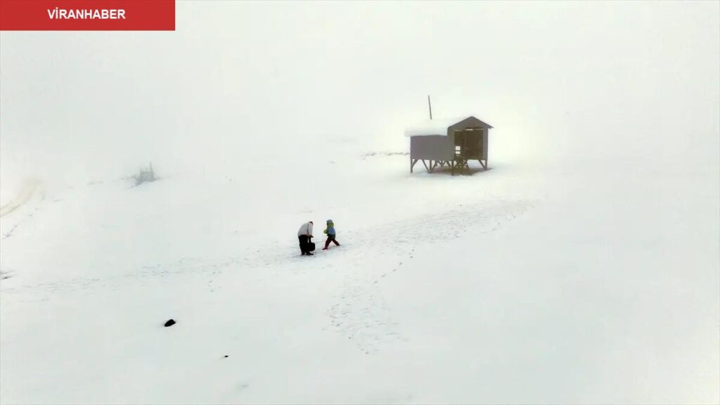 Düzce’nin 1830 rakımlı Kardüz Yaylası’na kar yağdı