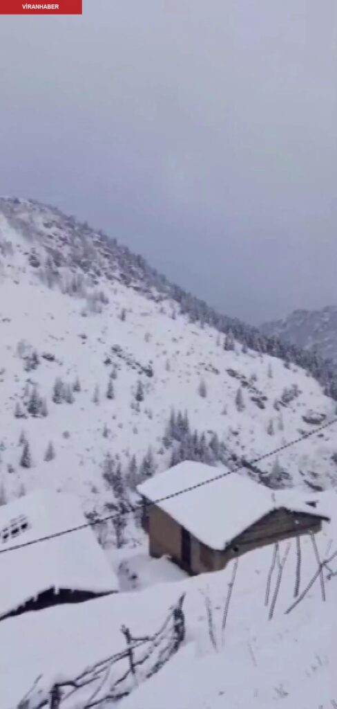 Rize’nin yüksekleri beyaza büründü