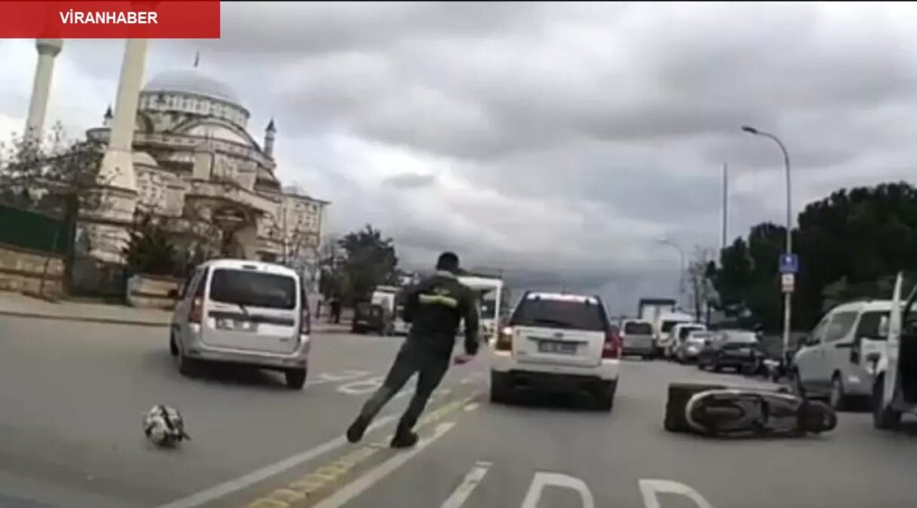 Ümraniye’de trafik hengamesi kamerada