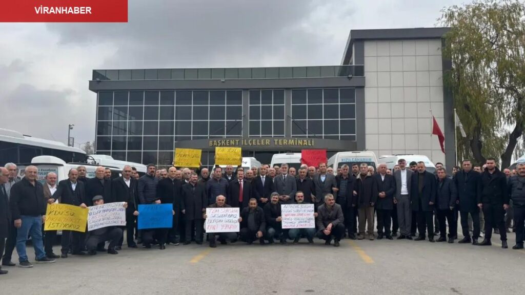 Ankara’da özel halk otobüsü esnafından toplu ulaşım artırımına ait açıklama