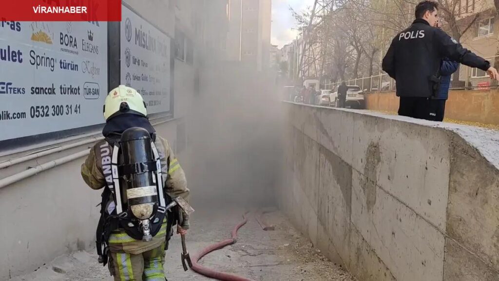 Bağcılar’da 4 katlı iş hanında çıkan yangın söndürüldü