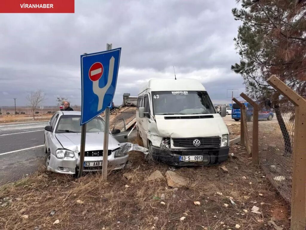 Otomobil ile minibüs çarpıştı: 7 yaralı