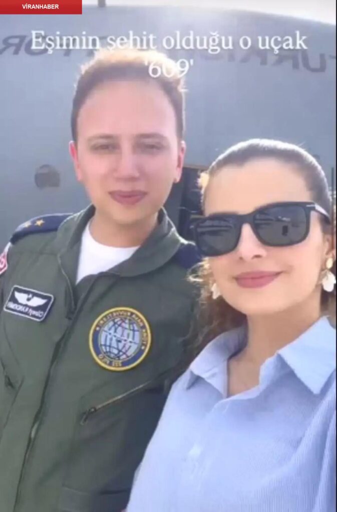 Şehit Hava Pilot Üsteğmen Cüneyt Kandemir’in eşi, düşen uçakta çekilen fotoğrafları paylaştı